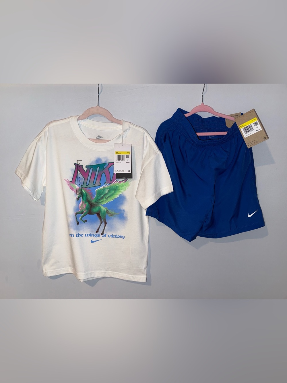 Nike Kids Pegasus Graphic T-Shirt & Dri-FIT Shorts 2-Piece Outfit S NWT